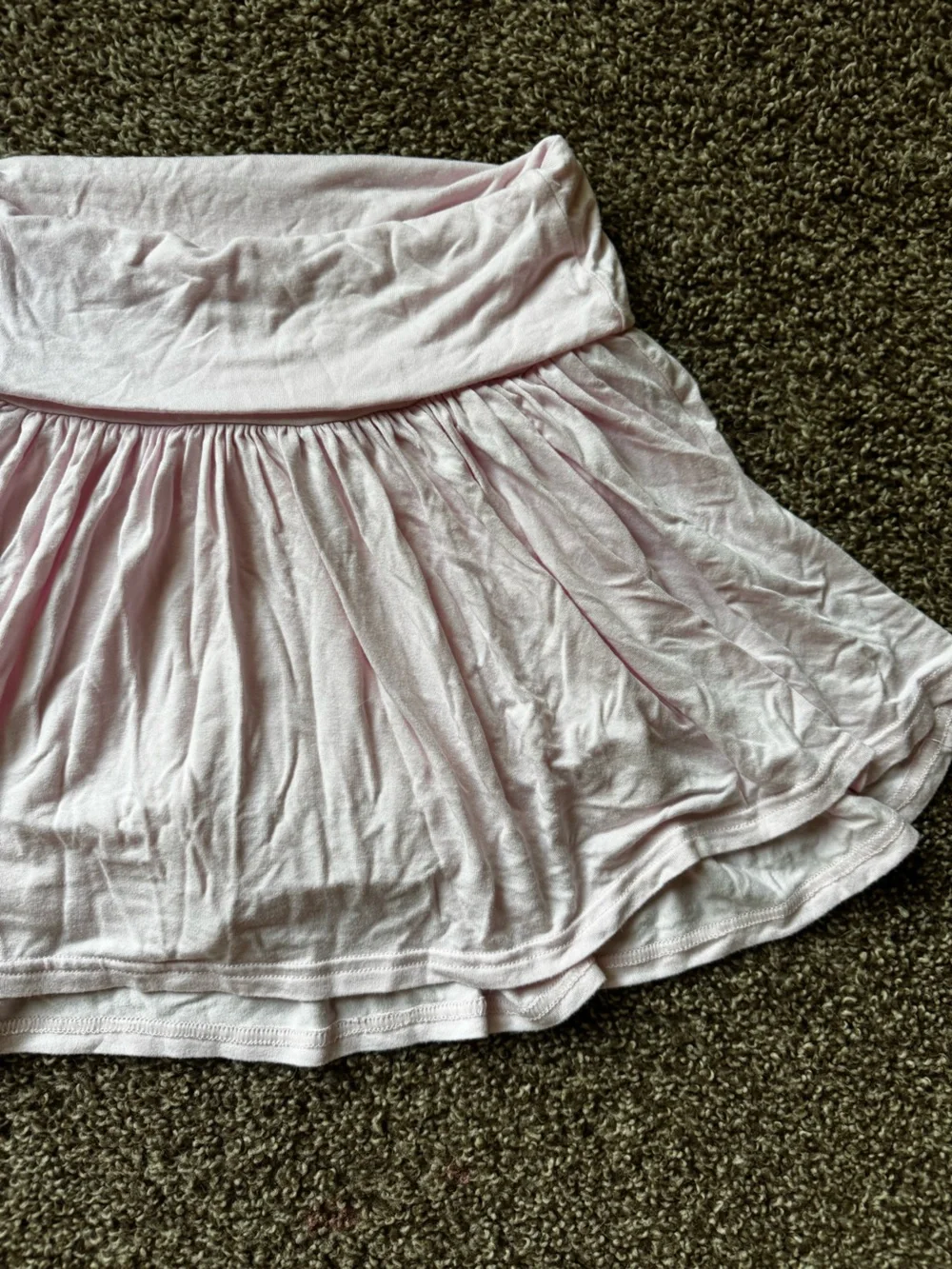 Ultra Flirt Baby Pink Fold-Over Waist Skater Skort Size Small